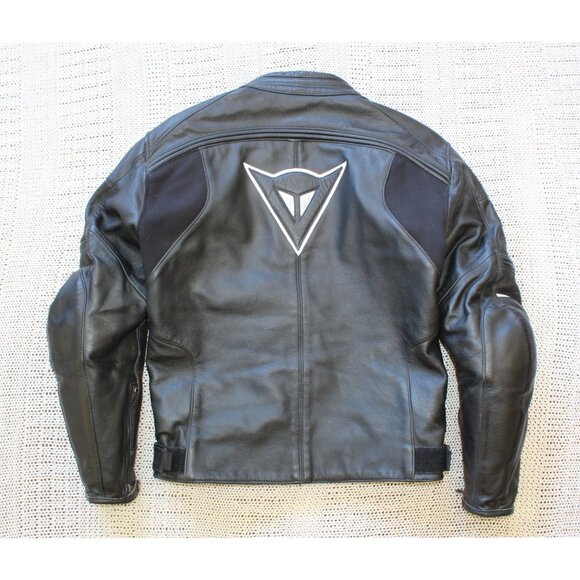 Dainese Black Leather Bomber Jacket - Picture 1 of 14